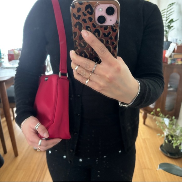 Kate Spade vintage 90s cherry red satin shoulder bag - Picture 4 of 4